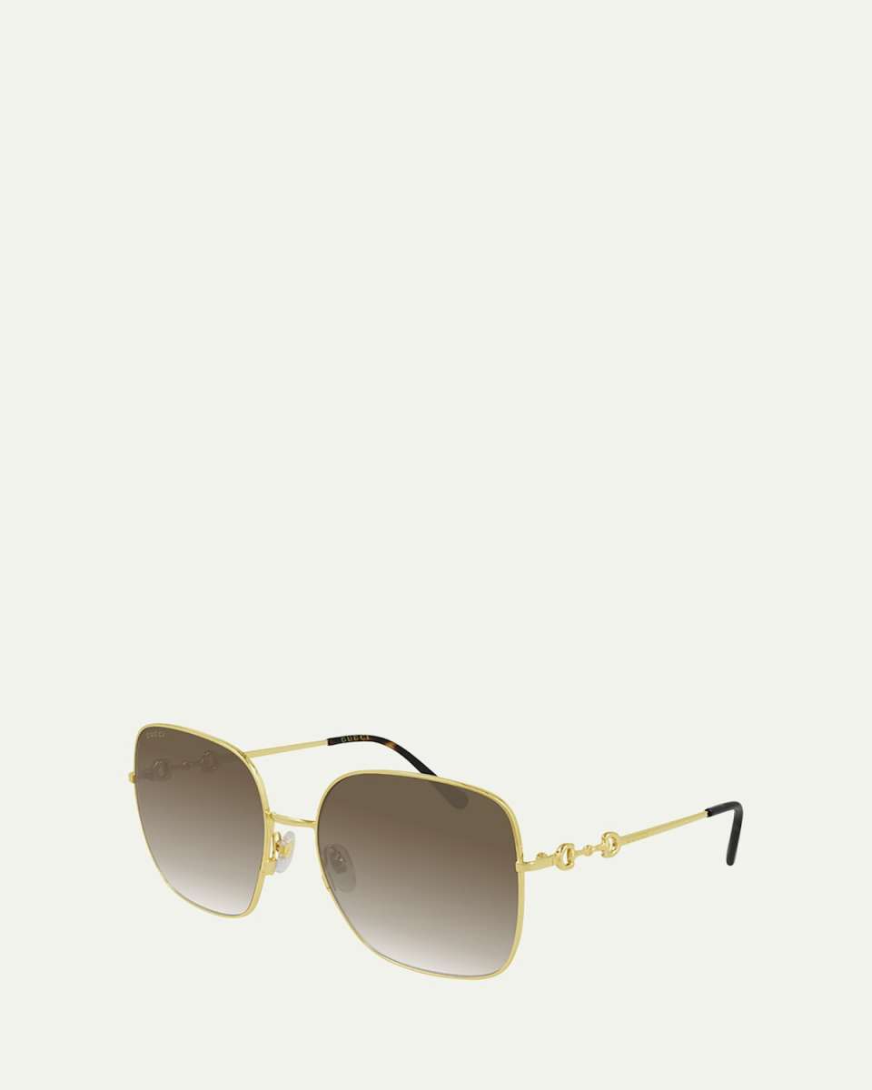 Oversized Square Metal Sunglasses